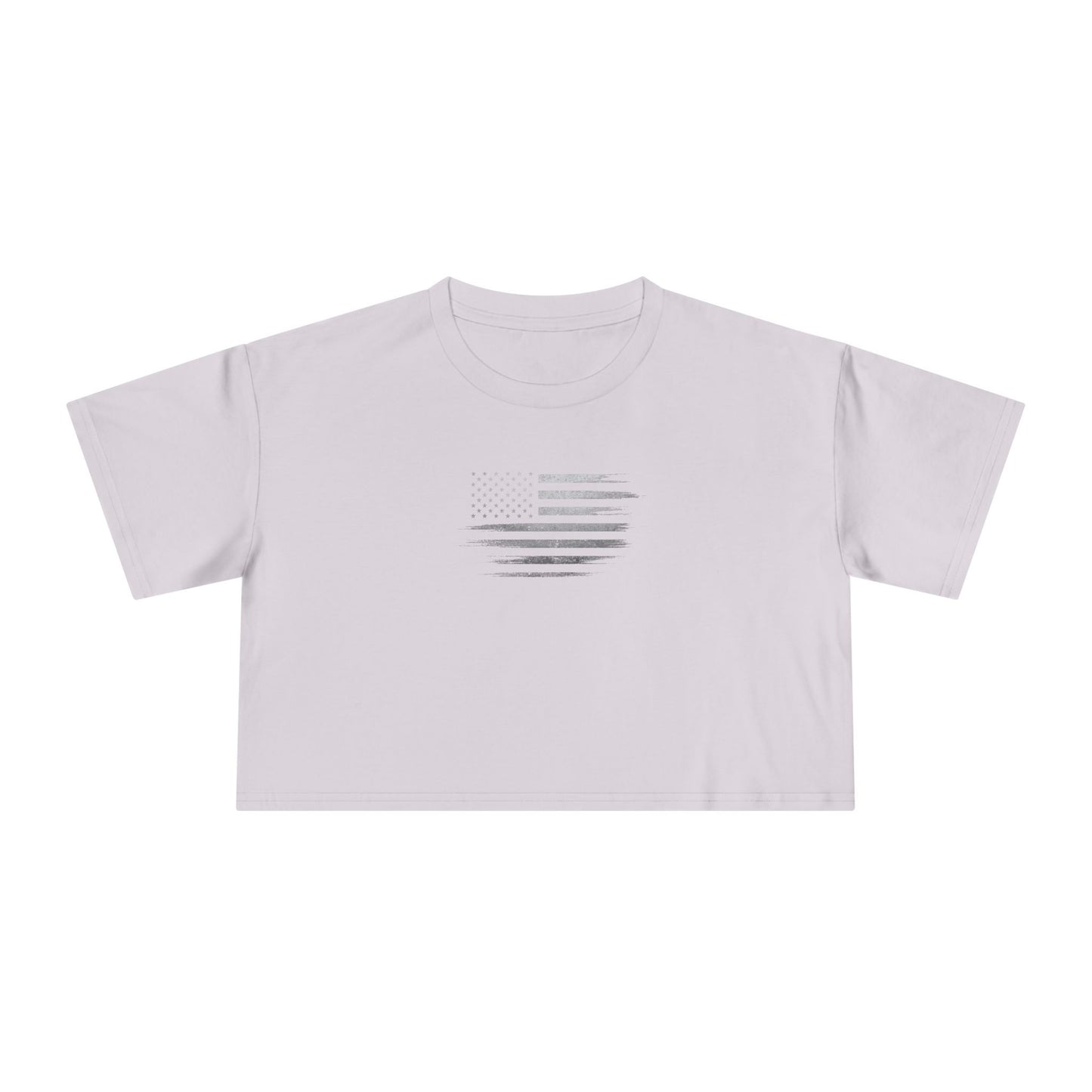 Patriotic Women's Crop Tee - Casual American Flag ( TONS OF COLORS )