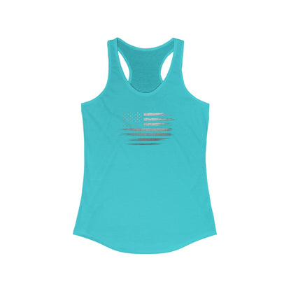Patriotic Women's Racerback Tank Top | USA Flag Shirt ( TONS OF COLORS )